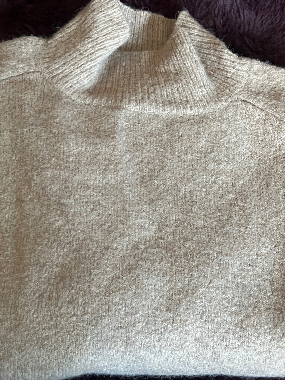 VINCE MERINO WOOL/ALPACA Blend Oatmeal Luxury Turtleneck Sweater Size Small